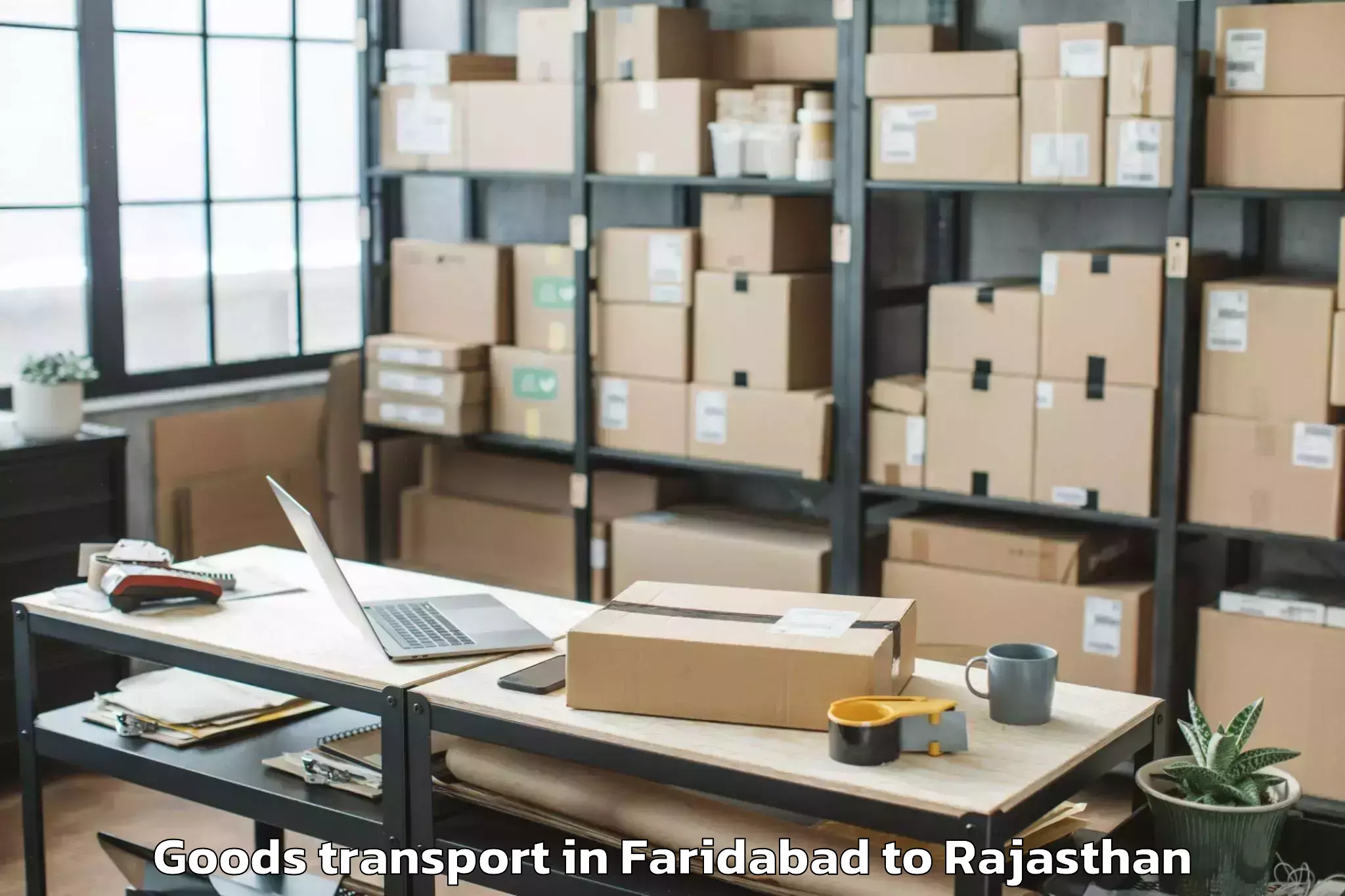 Book Faridabad to Pachpadra Goods Transport